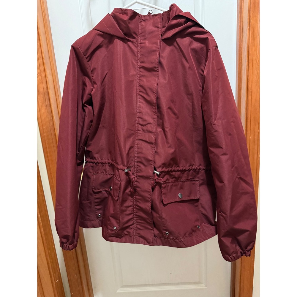 Copper Key Burgundy Hooded Anorak Utility Jacket Wine Red XL CJ5184FTO
